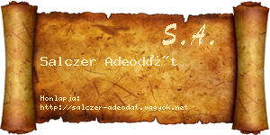 Salczer Adeodát névjegykártya